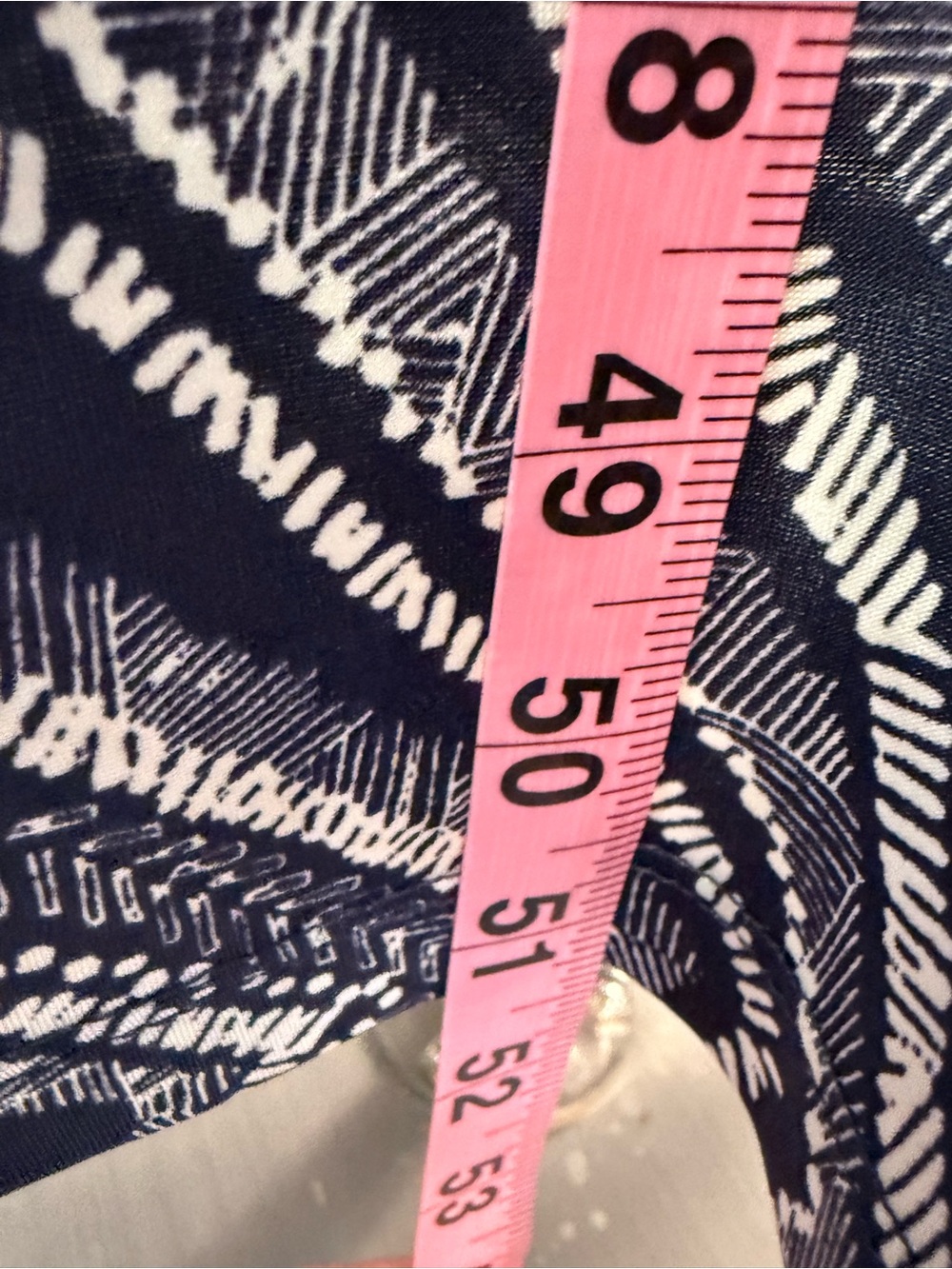 LOFT Navy Ivory Geometric Maxi Dress Coastal Boho Resort Vacation Chic LP - Picture 6 of 10